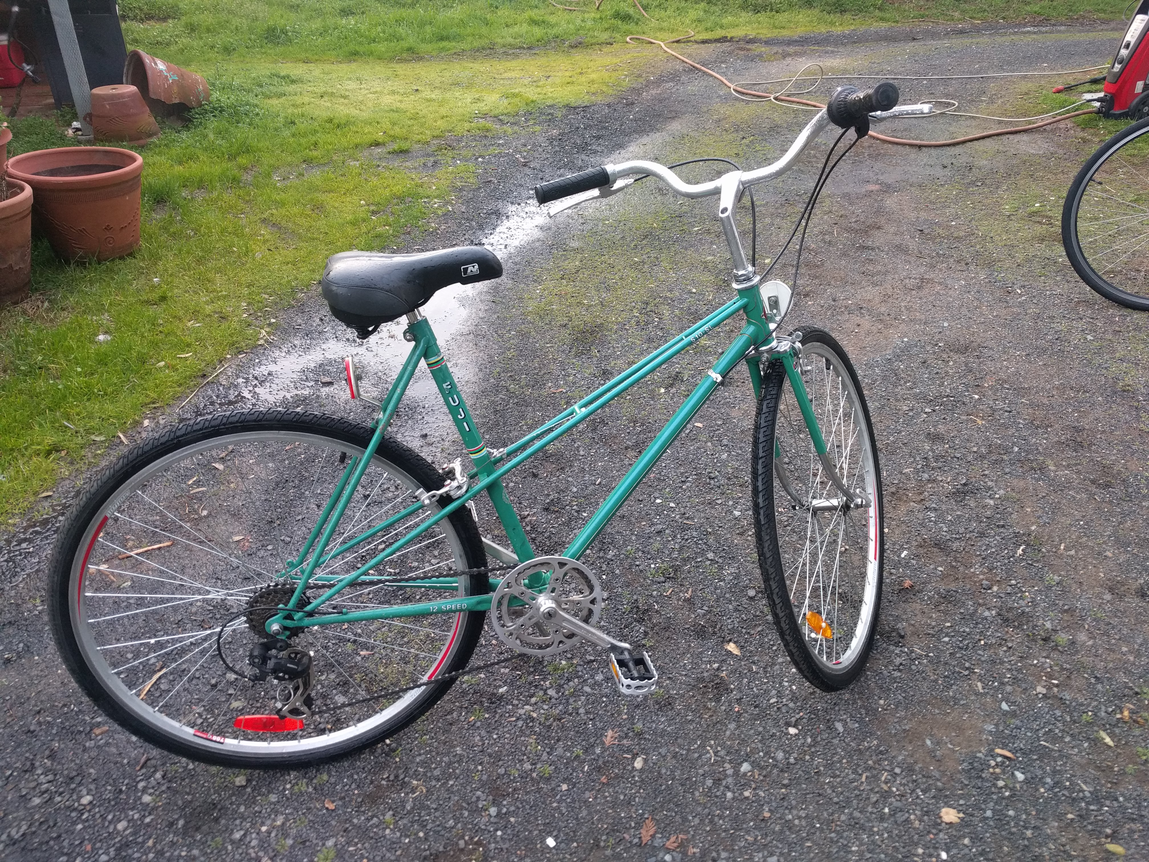 Rebuilt Green Bicycle